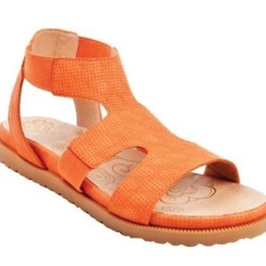 Orange Gladiator Sandal. Size 8.